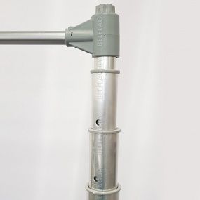 Флагшток телескоп, 5 м, с баннерным плечом на пластиковом основании