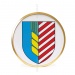 Герб г. Солигорска д. 30 см в золотой раме