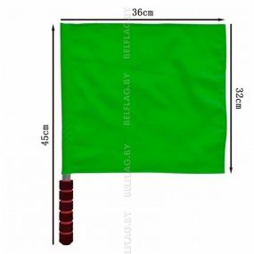 Флажок сигнальный, нерж., мягкая ручка, зеленый