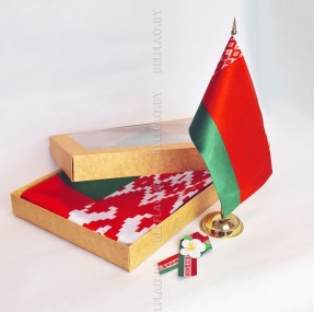 Коробка упаковочная 355х255х40 мм крафт с прозрачным окном