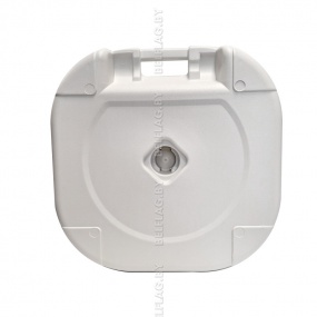 Белое наливное пластиковое основание 20 кг с заливной горловиной для флагштока виндер