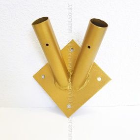 Кронштейн для флага настенный двухрожковый на четыре крепления