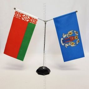 Флагшток настольный Y-образный на черной пластик. подставке, ассорти