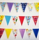Гирлянда из треугольных флажков на день рождения детская 16,2 метров