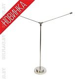 Флагшток настольный, 26см.,  Y-образный на два флага, серебро