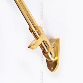 Флагшток настенный из нержавеющей стали 180 см, с кронштейном, цвет золото