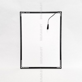 Ультра тонкая алюминиевая рамка с подсветкой А4, толщина 10мм, цвет черный