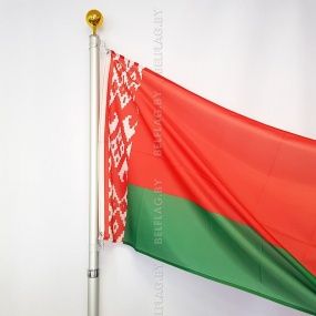 Флагшток алюминиевый 8,9 м, уличный, телескопический, с навершием шар