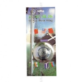 Флагшток настол. на 1 флаг 28-33 см, с баннерным плечом, серебро, DR28-16S Флагшток настол. на 1 флаг 28-33 см, с баннерным плечом, серебро, DR28-16S