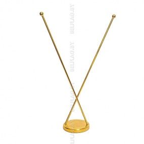 Флагшток настольный, металлический, V-образный на два флажка, золото Флагшток настольный, металлический, V-образный на два флажка, золото