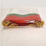 Флажки тканевые РБ с навершием шар (набор 100 штук) 40 см