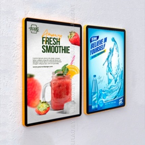 Световой короб / лайтбокс / рамка с LED-подсветкой A3 (30×40 см), цвет золото