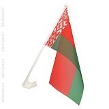 Флажок Беларуси 15х30 см автомобильный с кронштейном Флажок Беларуси 15х30 см автомобильный с кронштейном