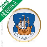 Герб г. Полоцка д. 30 см в золотой раме Герб г. Полоцка д. 30 см в золотой раме