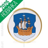 Герб г. Полоцка д. 30 см в золотой раме