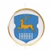 Герб г. Гродно д. 30 см в золотой раме