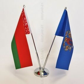 Флагшток настольный двухрожковый 32 см Флагшток настольный двухрожковый 32 см