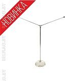 Флагшток настольный Y-обр. на прозрачной пластик. подставке, ассорти