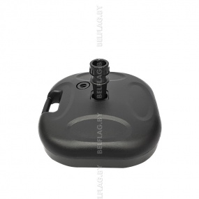 Белое наливное пластиковое основание 20 кг с заливной горловиной для флагштока виндер