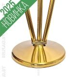 Флагшток на 3 флага, напольный, металл, золото, 3 м