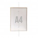 Рамка алюминиевая с прозрачным пласт. экраном на магнитах, формат А4, толщина 14 мм, цвет золото/серебро