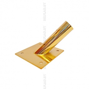 Кронштейн настенный из нержавеющей стали на 1 флаг, d30мм, цвет золото (гальваника)