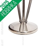 Флагшток напольный на 3 флага, телескопический, до 3 м, металл, хромированное серебро