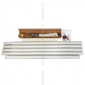 Флагшток алюминиевый 7,6 м, сборный, с механизмом подъёма флага