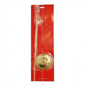 Флагшток настольный, однорожковый 35 см, с навершием шар, золото DR35G