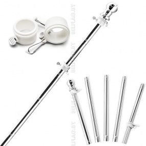 Флагшток настенный из нержавеющей стали 180 см, с кронштейном