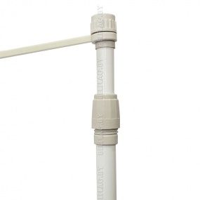 Флагшток телескоп, 3 м, с баннерным плечом на пластиковом основании