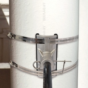 Комплект крепежа рекламного баннера на столб, рекламное поле 40х100 см