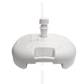 Белое наливное пластиковое основание 20 кг с заливной горловиной для флагштока виндер