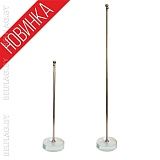 Флагшток настольный телескоп., высотой до 49 см, основа-стекло 7*2 см