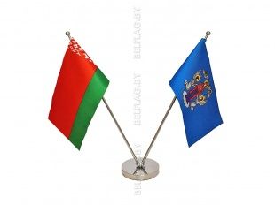 Флагшток настольный телескопический двухрожковый