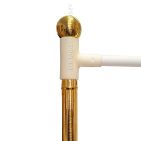 Флагшток фасадный из нерж. стали, 150см, с баннерным плечом 100см и кронштейном, золото