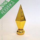 Навершие металлическое, ромб, цвет золото, высота 205 мм, вн. диаметр 29 мм