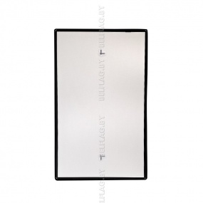 Рамка алюминиевая с прозрачным пласт. экраном на магнитах, размер 40*60см, толщина 14 мм, цвет черный/серебро