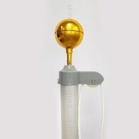 Флагшток алюминиевый 5,1 м, сборный, с механизмом подъёма флага