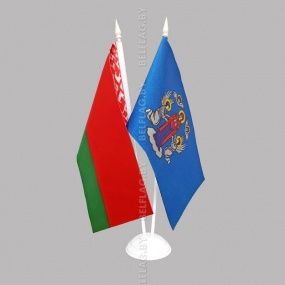 Флагшток настольный двухрожковый