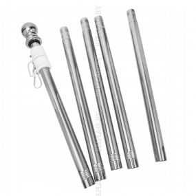 Флагшток настенный из нержавеющей стали 180 см, с кронштейном