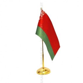 Флагшток настольный, металлический, однорожковый 32 см, золото Флагшток настольный, металлический, однорожковый 32 см, золото