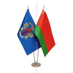 Флагшток настольный двухрожковый металл Флагшток настольный двухрожковый металл