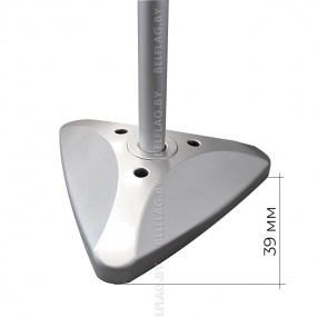 Флагшток рекламный 2 м, с баннерным плечом, интерьерный, на пластиковой подставке