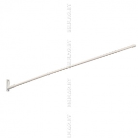 Флагшток настенный, пластиковый, белый, длина 120 см