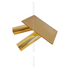 Кронштейн настенный d30мм, из нержавеющей стали, на 2 флага, цвет золото