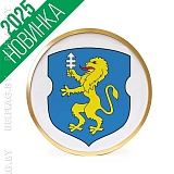 Герб г. Слонима д. 30 см в золотой раме Герб г. Слонима д. 30 см в золотой раме