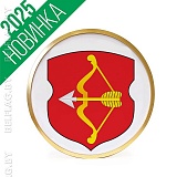 Герб г. Пинска д. 30 см в золотой раме Герб г. Пинска д. 30 см в золотой раме