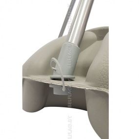 Флагшток телескоп, 5 м, с баннерным плечом на пластиковом основании