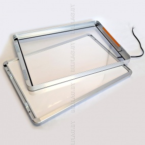 Световой короб / лайтбокс / рамка с LED-подсветкой 80×120 см, цвет серебро Световой короб / лайтбокс / рамка с LED-подсветкой 80×120 см, цвет серебро